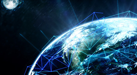 Earth and moon background © peshkova