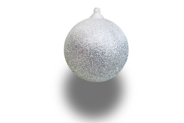 Christmas ornament ball isolated on white background.