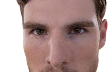 Obraz premium Mans eye against white background