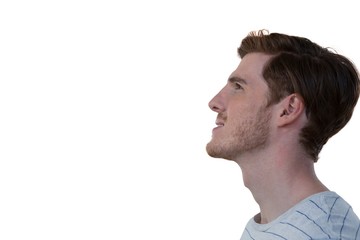 Fototapeta premium Male executive standing against white background