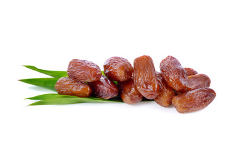 Date palm,date fruit on white background