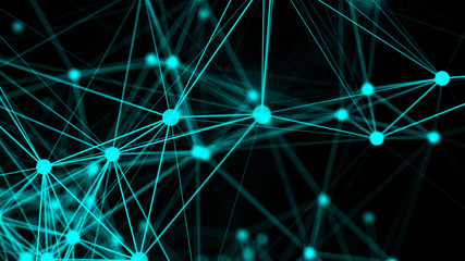 Abstract connection dots. Technology background. Network concept 3d rendered