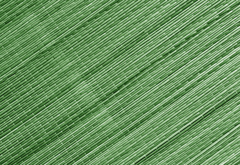 Green tone straw mat surface.