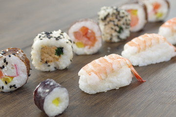 appetizing  portion sushi