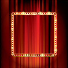red stage bulb frame