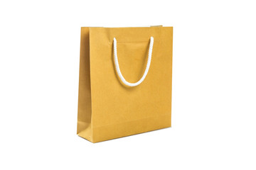 Empty Shopping Bag on brown for advertising and branding