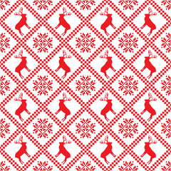 Traditional scandinavian pattern. Nordic ethnic seamless background
