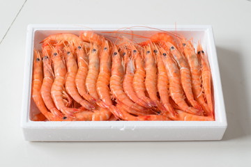 Langostino  cocido en caja de 800 gramos