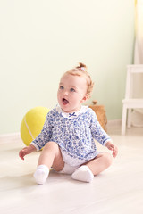 portrait of a little baby emotions