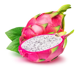 Dragon fruit, pitaya isolated on white background
