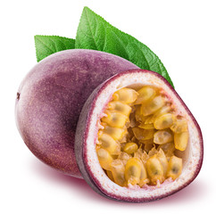 Passion fruit isolated on white background