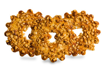 Obraz premium Round cookies with nuts