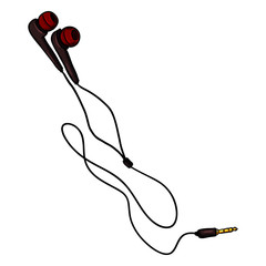 Vector Cartoon Earbuds and In-ear Headphones