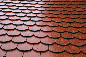 Roof tiles on the roof