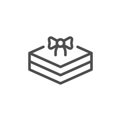Gift package line icon