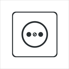 Socket icon. Vector Illustration