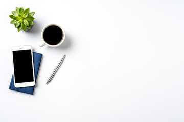 Office background with accessories