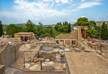 Fototapeta na wymiar Knossos palace on Crete, Greece
