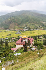 Rinpung Dzong is a large dzong - Buddhist monastery and fortress - of the Drukpa Lineage of the Kagyu school in Paro, Bhutan.
