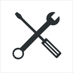 Wrench icon. Vector Illustration