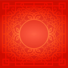 Chinese Traditional Background, The Great Wall Style Frame 