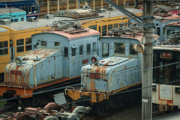 Fototapeta na wymiar Old train in station