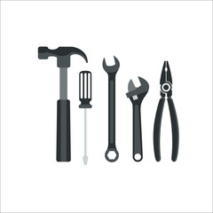 Wrench icon. Vector Illustration
