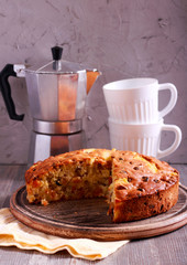 Pineapple and sultana cake, sliced