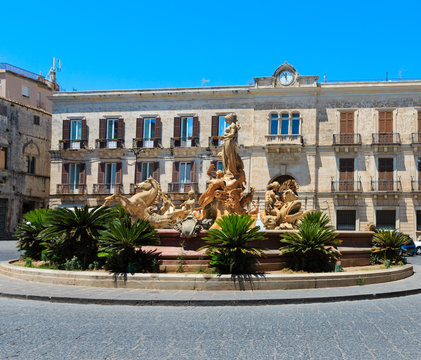 Diana fountain, Syracuse, Sicily, Italy