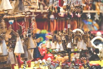Christmas decorations on the market in Berlin, Germany.