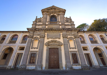 Caprarola, Italy - The historic center and Palazzo Farnese, an awesome ancient Villa with garden in province of Viterbo, Lazio region, central Italy