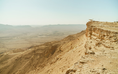 Fototapeta na wymiar Summer landscape of negev desert in israel