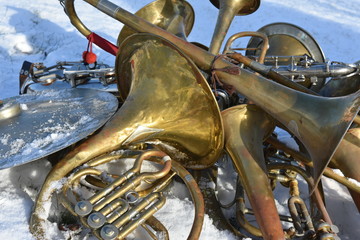 Horn, Posaune, Flügelhorn Instrumente