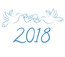 Peace symbol 2018 in Spanish