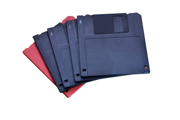 Floppy disks isolated on white background