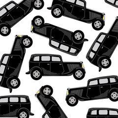 Naklejka premium Black car pattern