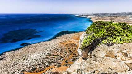 The picturesque coast of the Mediterranean sea