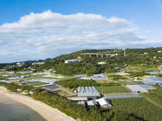 空から望むニライカナイ橋