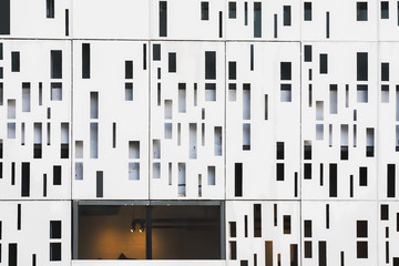 Closeup on architectural facade detail geometry form for abstract  backgrounds use.