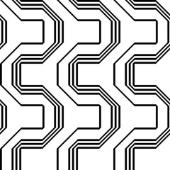 Design seamless monochrome zigzag pattern