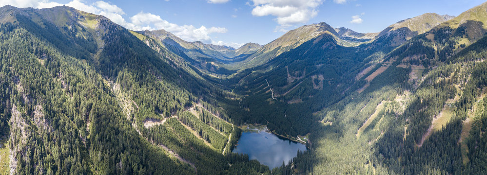 Drone View on Lake Ingeringsee, Austria