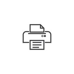 printer symbol icon. pixel perfect outline line style template.