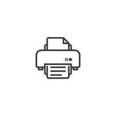 printer symbol icon. pixel perfect outline line style template.