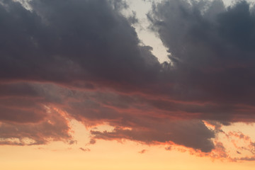 Cloudy sky during sunset