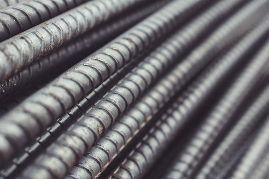 Reinforcing Steel Bar background, Rebar for concrete construction work