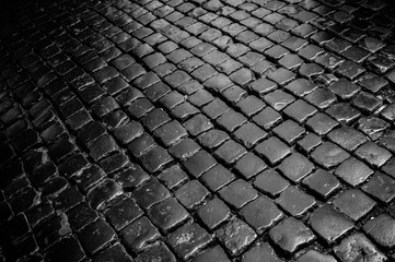 cobblestone pavement