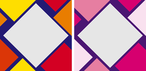 Obraz premium Background template with square shapes