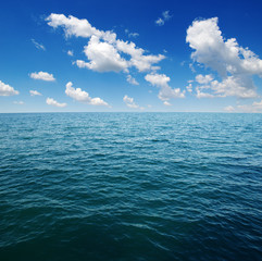 Blue sea water surface