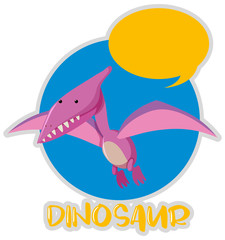 Dinosaur with wings flying
