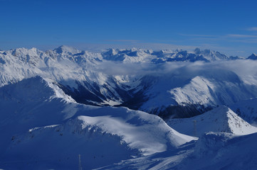 Swiss Alps: Wintersport-City Davos  |  Schweizer Alpen: Wintersportregion Davos, Skigebiet Parsenn-Weisfluhjoch